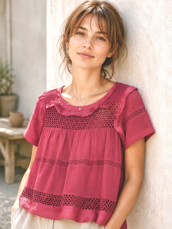Isabel Marant Tops - *FIRM PRICE* Isabel Marant Crocheted Lace and Ruffle Blouse